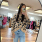 Chandler Leopard Hooded Sweater in Taupe**FINAL SALE**