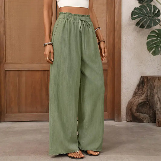 Wide Leg Drawstring Pants
