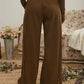Elastic Waist Side Panel Knit Lounge Pants