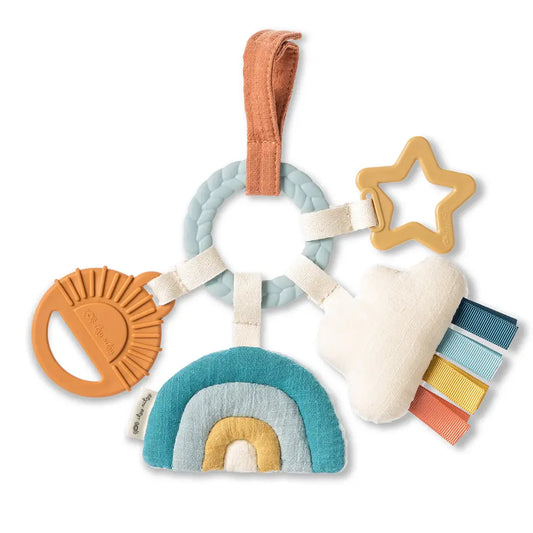 Bitzy Busy Ring™ Teething Activity Toy-Rainbow