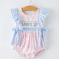 “Daddy's Girl” Smocked Plaid Baby Girls Romper