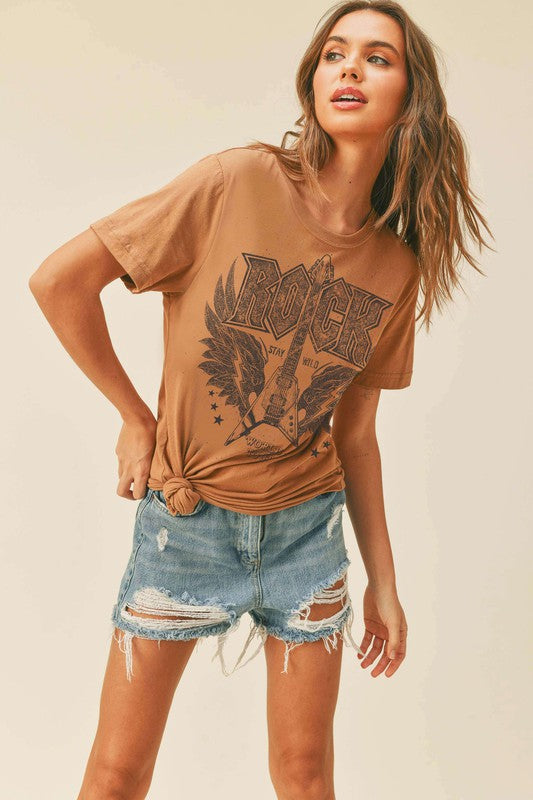 Rock & Roll Free Spirit Graphic Tee**FINAL SALE**