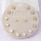 Seven Pair Clover and  Heart Stud Earring Set