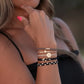 "Focus" Gold Arrow Charm Hair Tie Bracelets