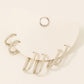 Metallic Oval Hinge Hoop Earrings Set: S
