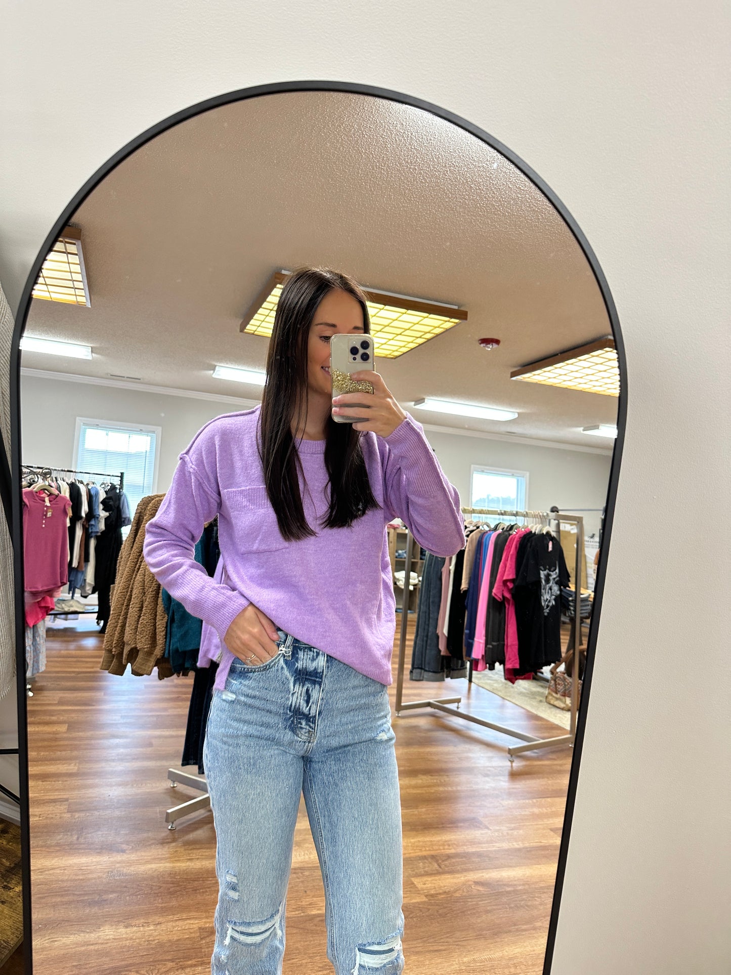 Sinclair Sweater in Lavender**FINAL SALE**