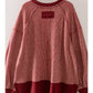Vintage Thermal Sweater-Burgundy