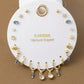 18K Gold Dipped Crystal Charm Ten Pair Earrings Set
