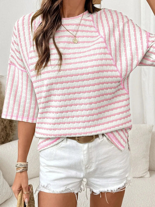 Striped Textured Top