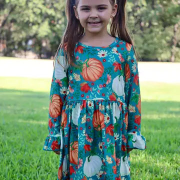Pumpkin Print Dress