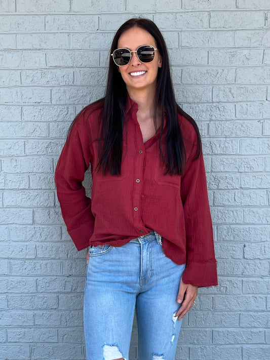 Birch Button Top**FINAL SALE**