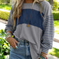 Striped Top-Gray Blue