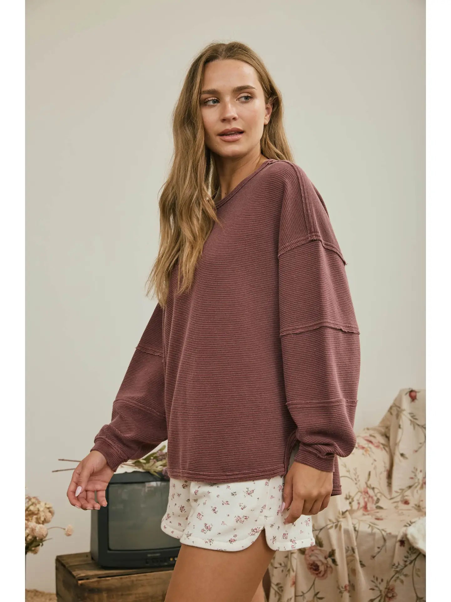 Exposed Seam Detail Top