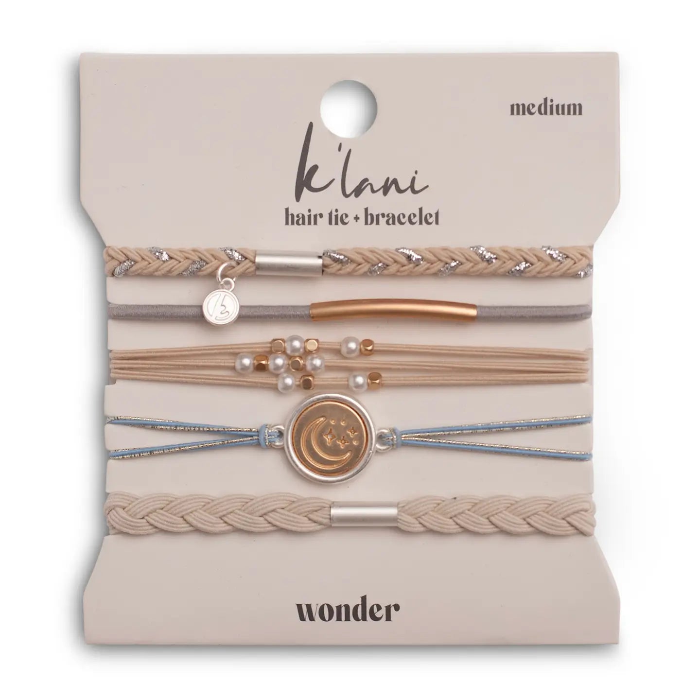 "Wonder" Moon & Stars Hair Tie Bracelets