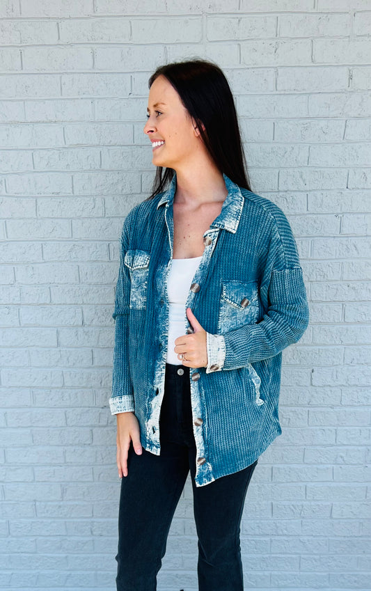 Callen Acid Wash Shacket**FINAL SALE**