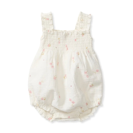 Floral Muslin Baby Girl Romper