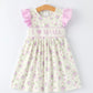 Floral “I ❤ Mama” Smocked Girls Dress