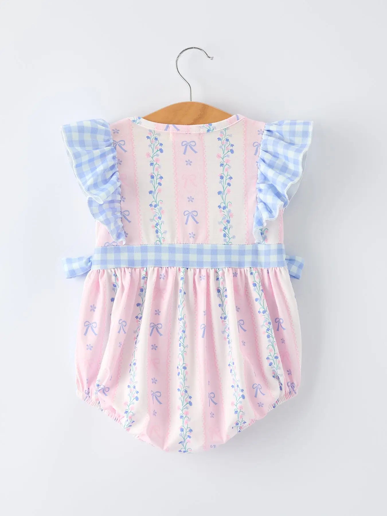 “Daddy's Girl” Smocked Plaid Baby Girls Romper