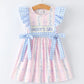 “Daddy's Girl” Smocked Plaid Girls Dress