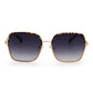 Aspen -Oversized Square Frame Sunglasses-Grey