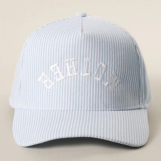Mother Upside Down Embroidered Trucker Hat-BLUE
