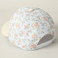 Mommin' Embroidered Floral Hat-Coral