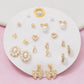 Assorted Pearls and Bows Earrings Set
