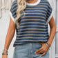 Striped Knit Short Sleeve Top