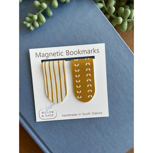 Magnetic Bookmark Pair-Saffron Boho