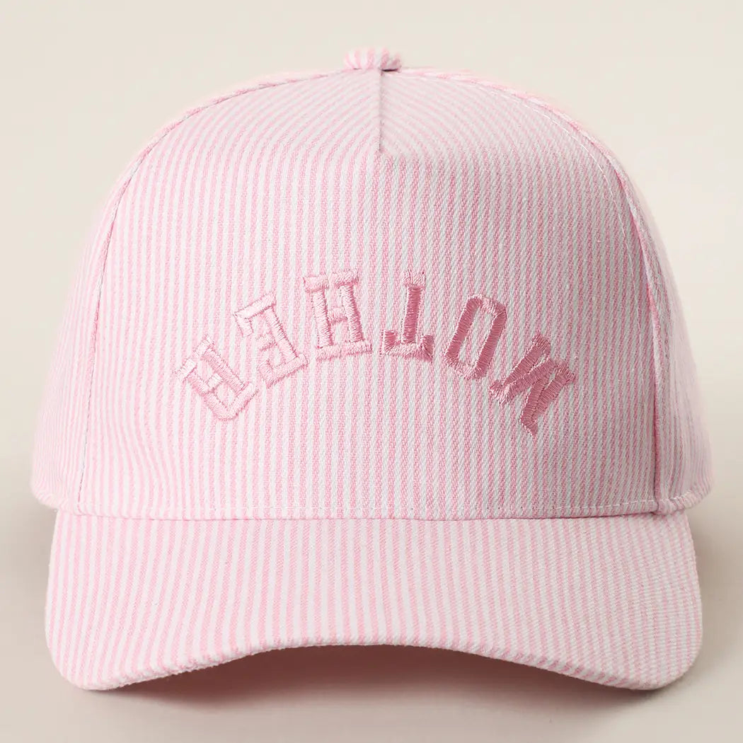 Mother Upside Down Embroidered Trucker Hat-Pink