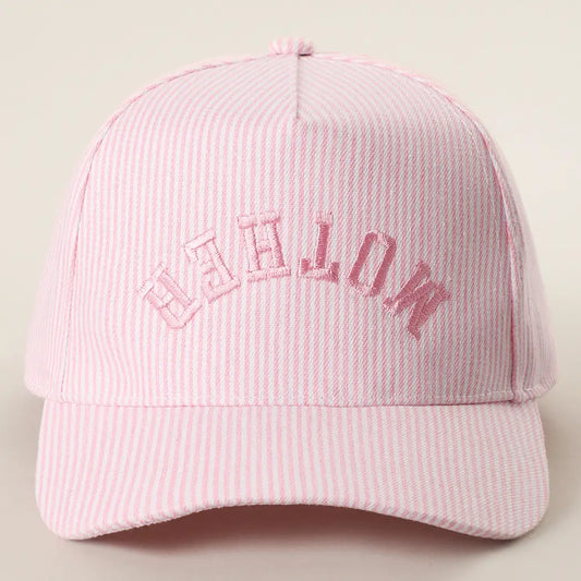 Mother Upside Down Embroidered Trucker Hat-Pink
