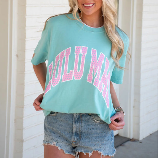 Lulu Mac Chalky Mint with Polka Dots