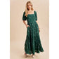 Embroidered Tiered Maxi Dress