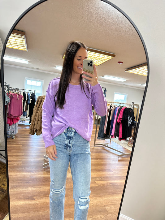 Sinclair Sweater in Lavender**FINAL SALE**