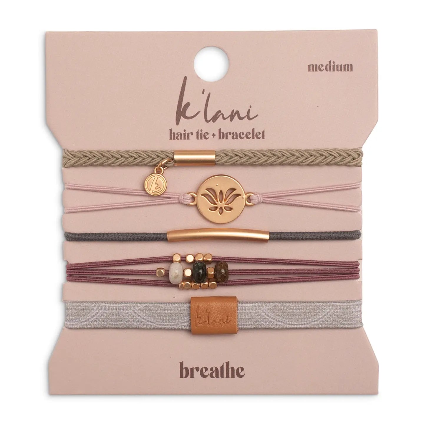 "Breathe" Lotus Flower Yoga Inspired Hair Tie Bracelets