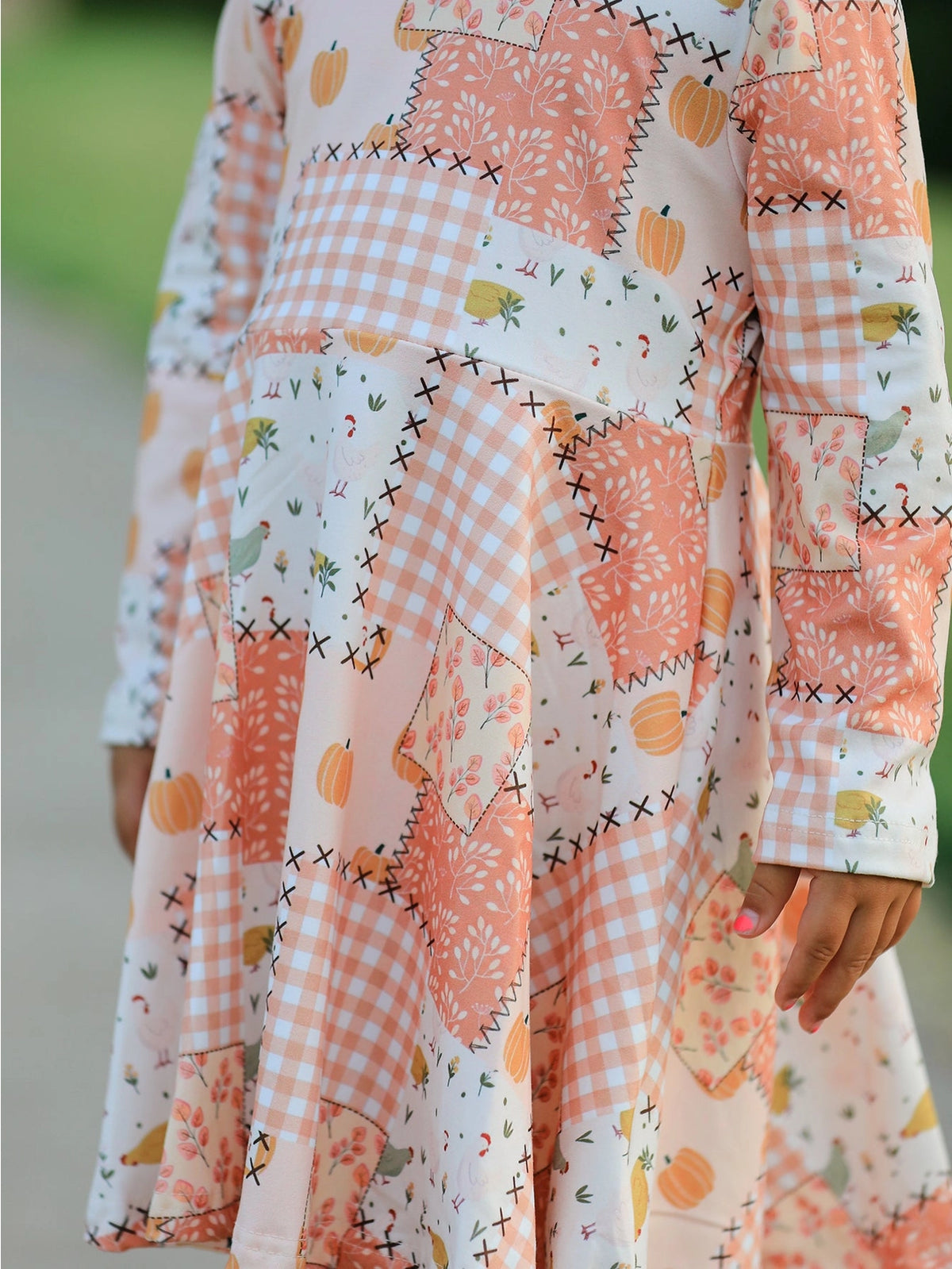 Thanksgiving Patchwork Girls Dress