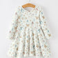 Girls Nativity Scene Winter Print Twirl Dress