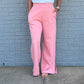 Wide Leg Sweat Pants by Risen in Pink