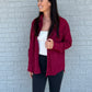 Julie Corduroy Shacket in Cabernet**FINAL SALE**