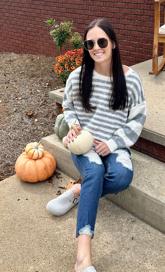 Rachel Striped Comfy Sweater**FINAL SALE**