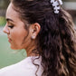 Classic Hair Clip in Silver Flames
