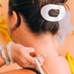 Flat Round Hair Clip in Disco Daydream