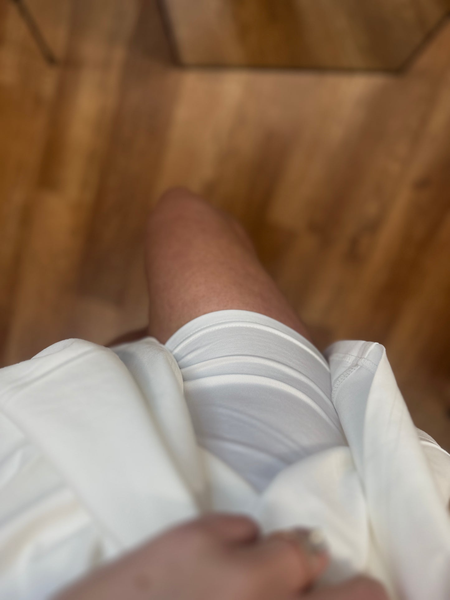 Sleeveless Dress with Shorts in White