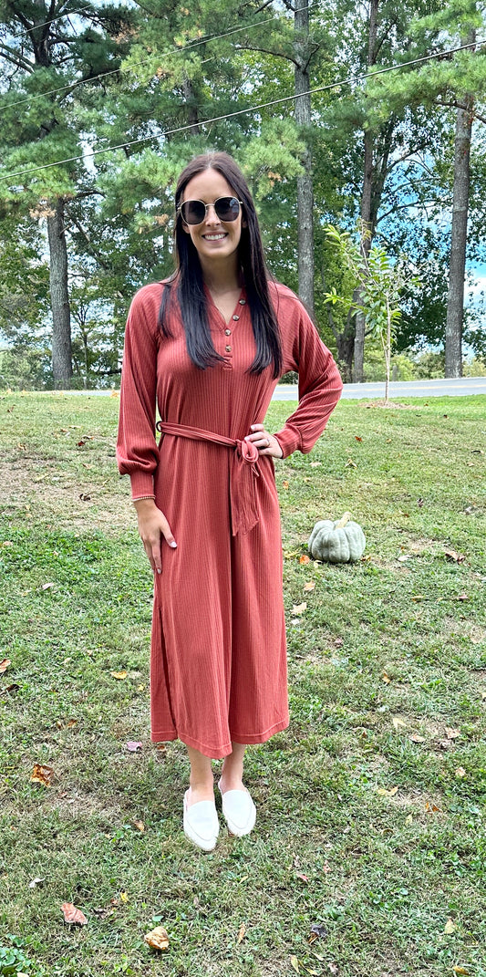 Tangee Dress with Waist Tie**FINAL SALE**