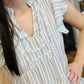 Delia Striped Tiered Top**FINAL SALE**