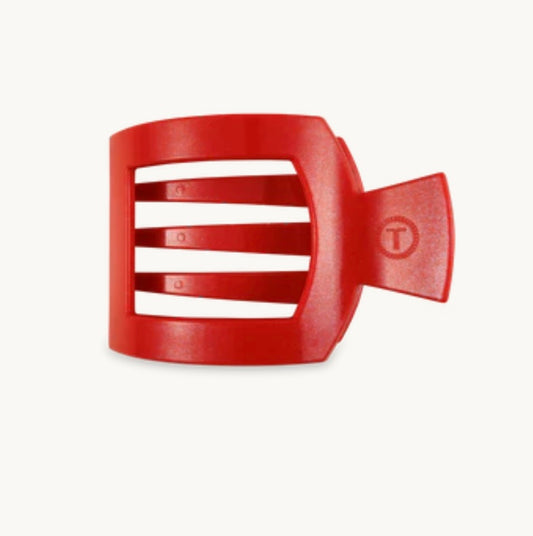 Square Flat Hair Clip in Rudolph Red