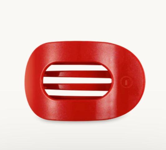 Flat Round Hair Clip in Rudolph Red