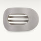Flat Round Hair Clip in Silver Flames