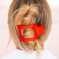 Square Flat Hair Clip in Rudolph Red
