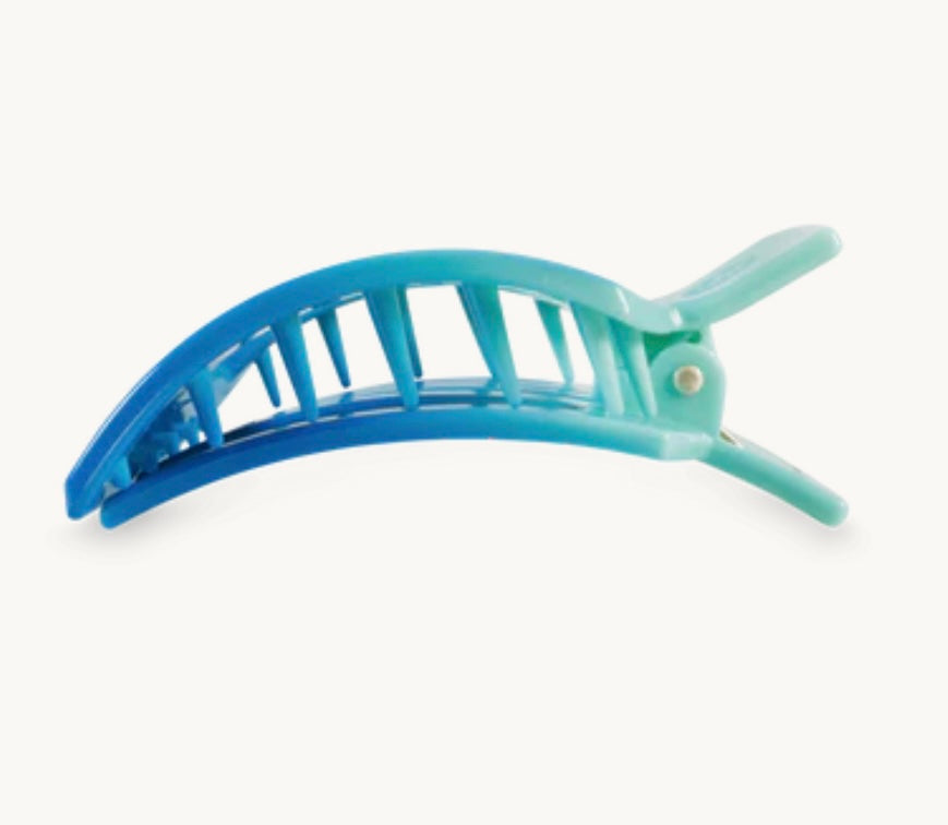 Square Flat Hair Clip in Poolside